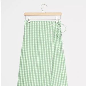 Faithfull Jenesse Gingham Wrap Midi Skirt